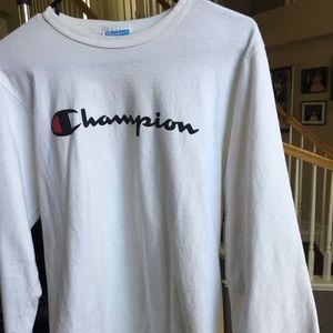 A men’s Champion long sleeve T-shirt
